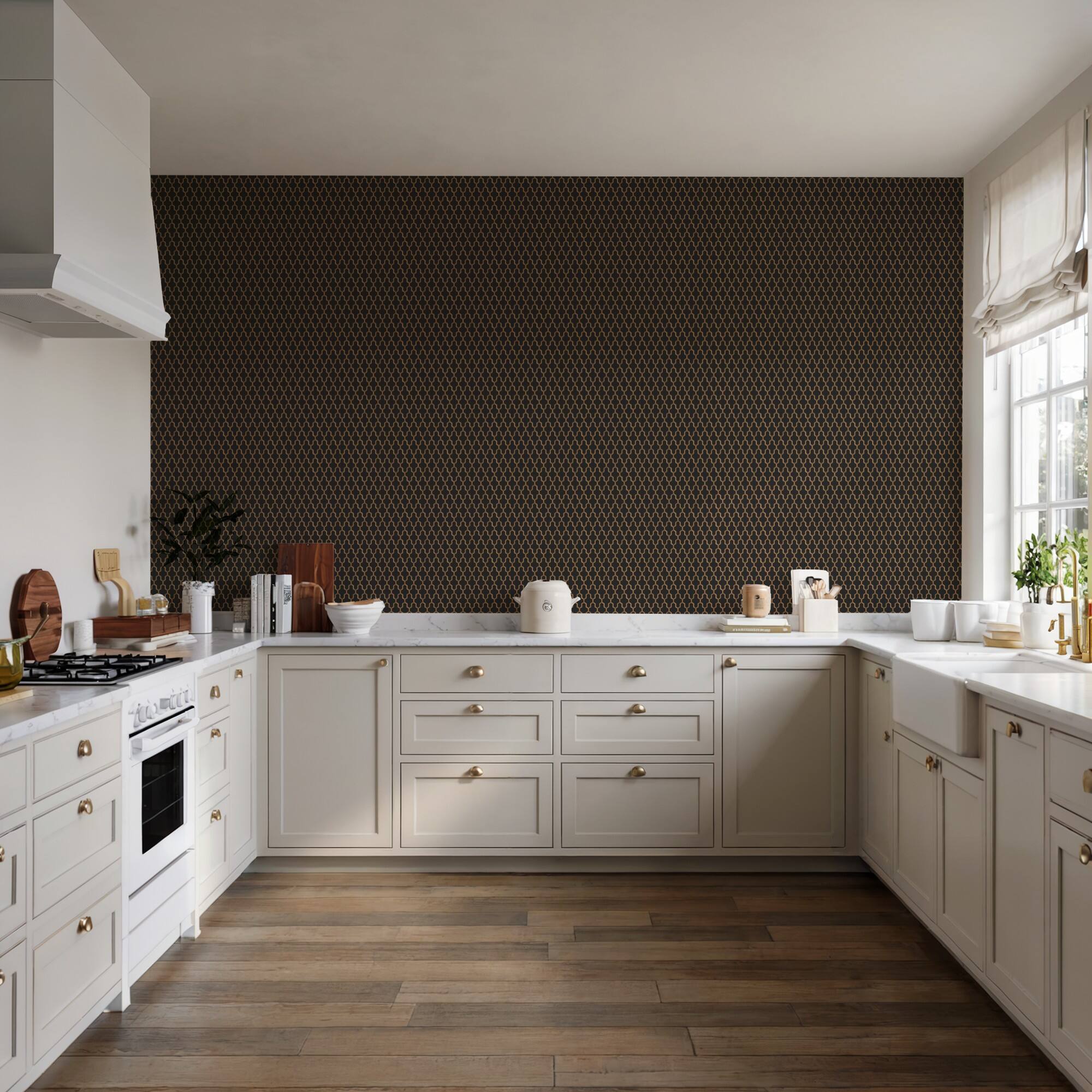 Designs Direct Geometric Silk Wallpaper